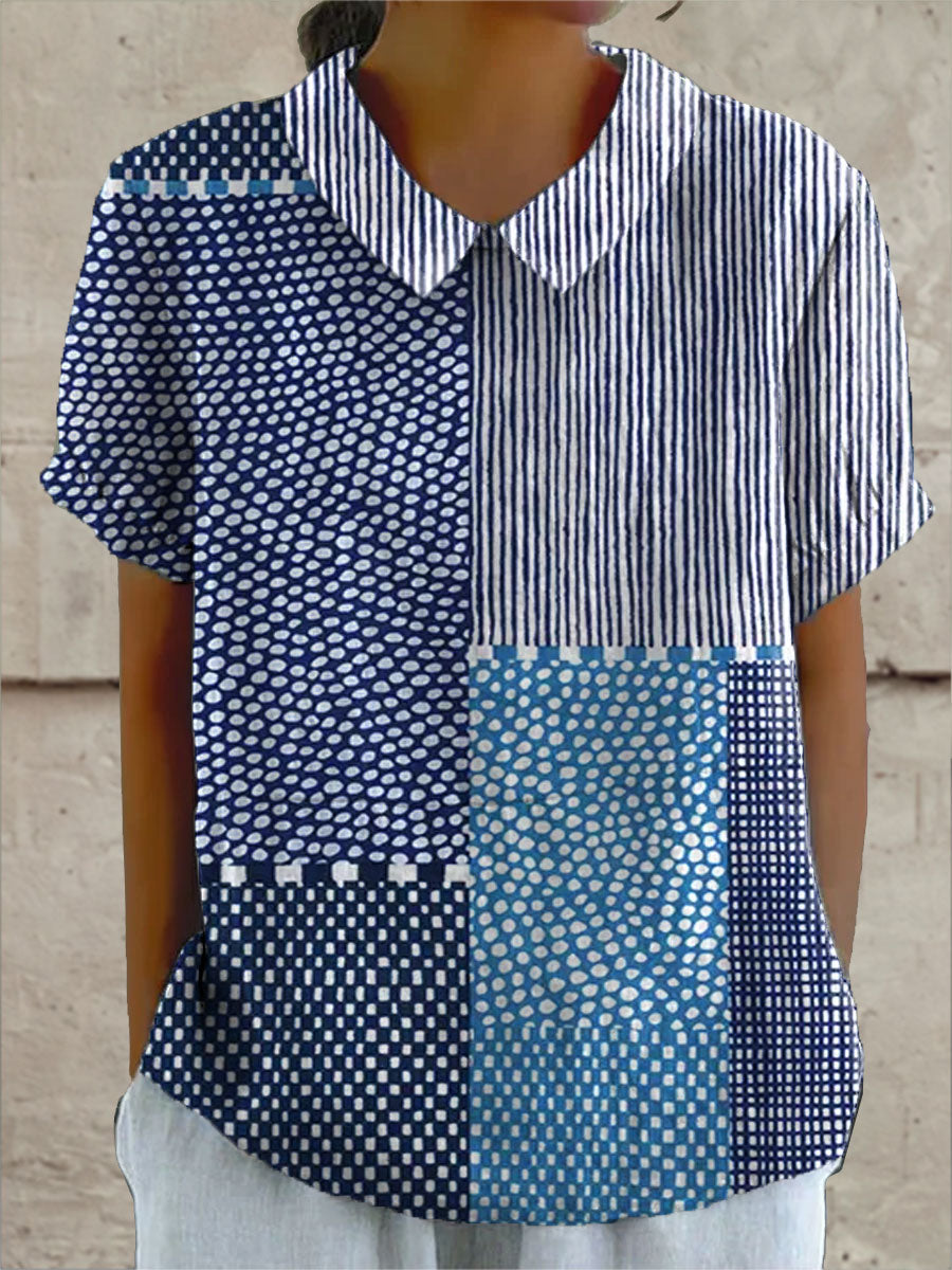 Allie | Patchwork Print Shirt